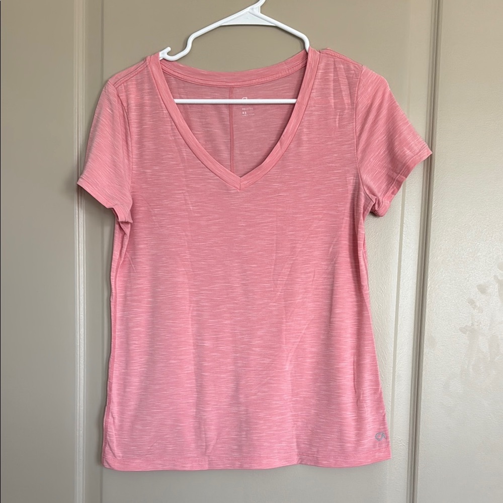 Women's GapFit breathe Light Orange V-Neck T-Shirt